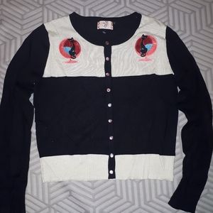 Dancing Days by Banned Retro Kitty Sweater Cardigan